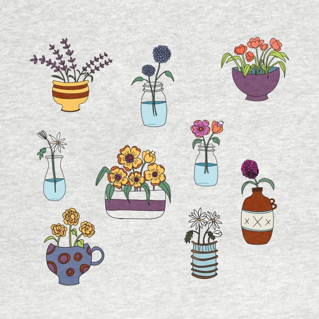 A simple bit of flowers in pots by Jeraluna